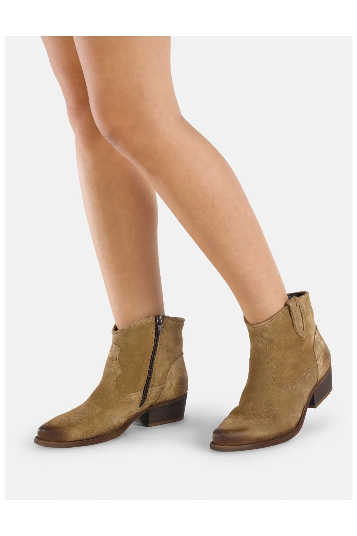 Felmini  Stiefelette - Grau - Blockabsatz