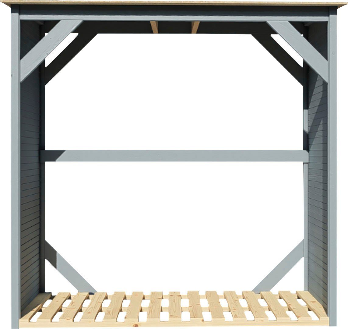 KONIFERA Kaminholzregal Fire 2, BxTxH:166x75x170 cm, Fichte