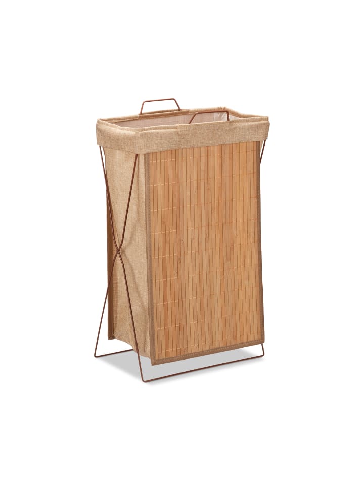 relaxdays Wäschekorb in Natur - (B)38 x (H)61 x (T)22 cm günstig kaufen onesize