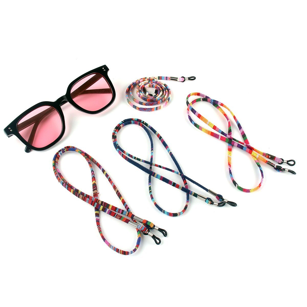 DRSEON Brillenband 6 Stück Mehrfarbig Brillenband Brillen Halter Kette, 5mm