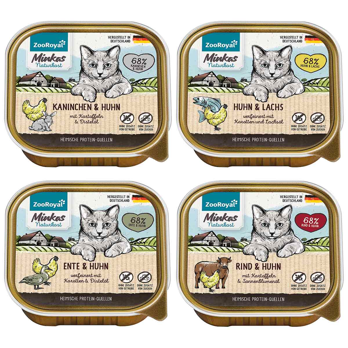 ZooRoyal Minkas Naturkost Mixpaket 16x100g kaufen