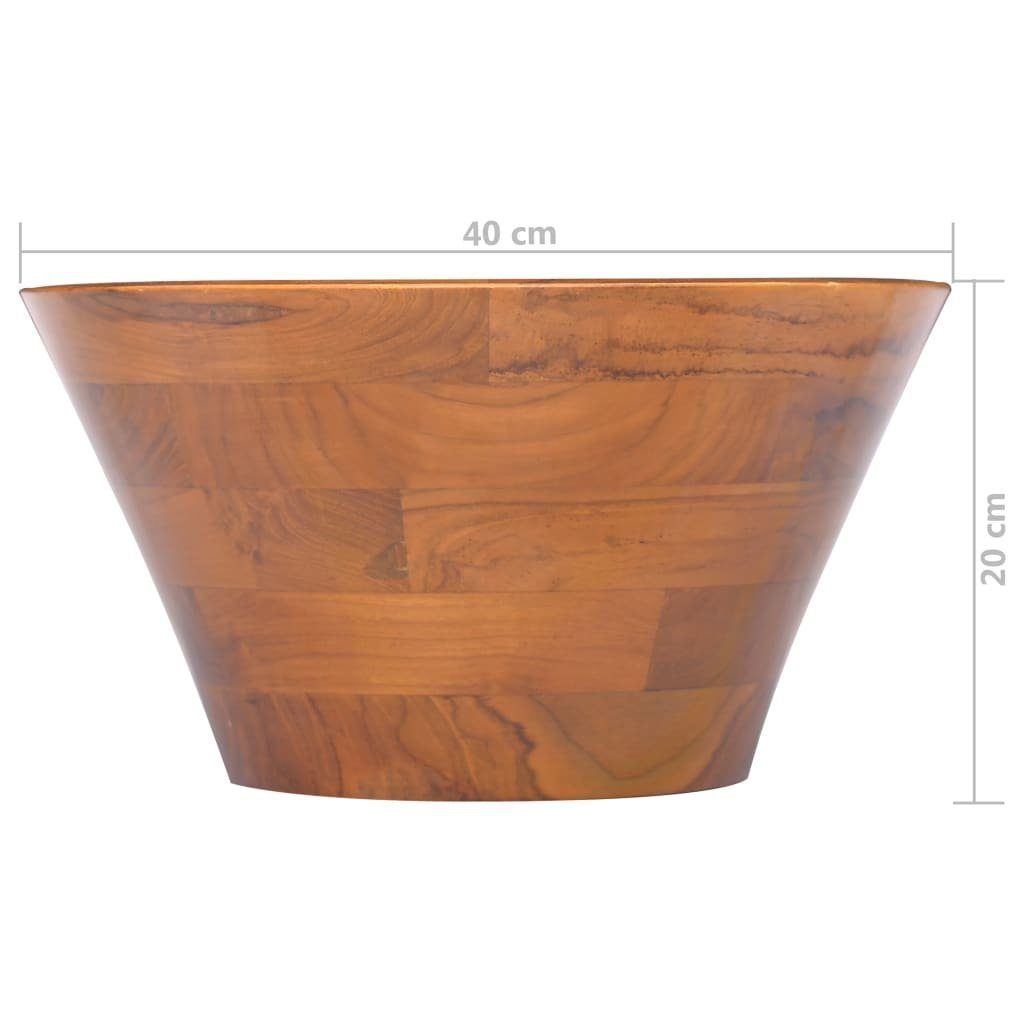 vidaXL Waschbecken Waschbecken Massivholz Teak Φ40x20 cm