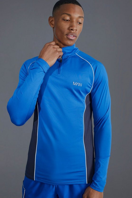 Man Active Mesh-Oberteil mit 1/4 Reißverschluss