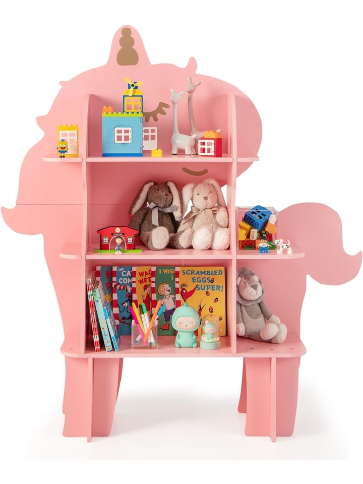 COSTWAY Kinderregal 3 Ebenen in Rosa günstig kaufen onesize