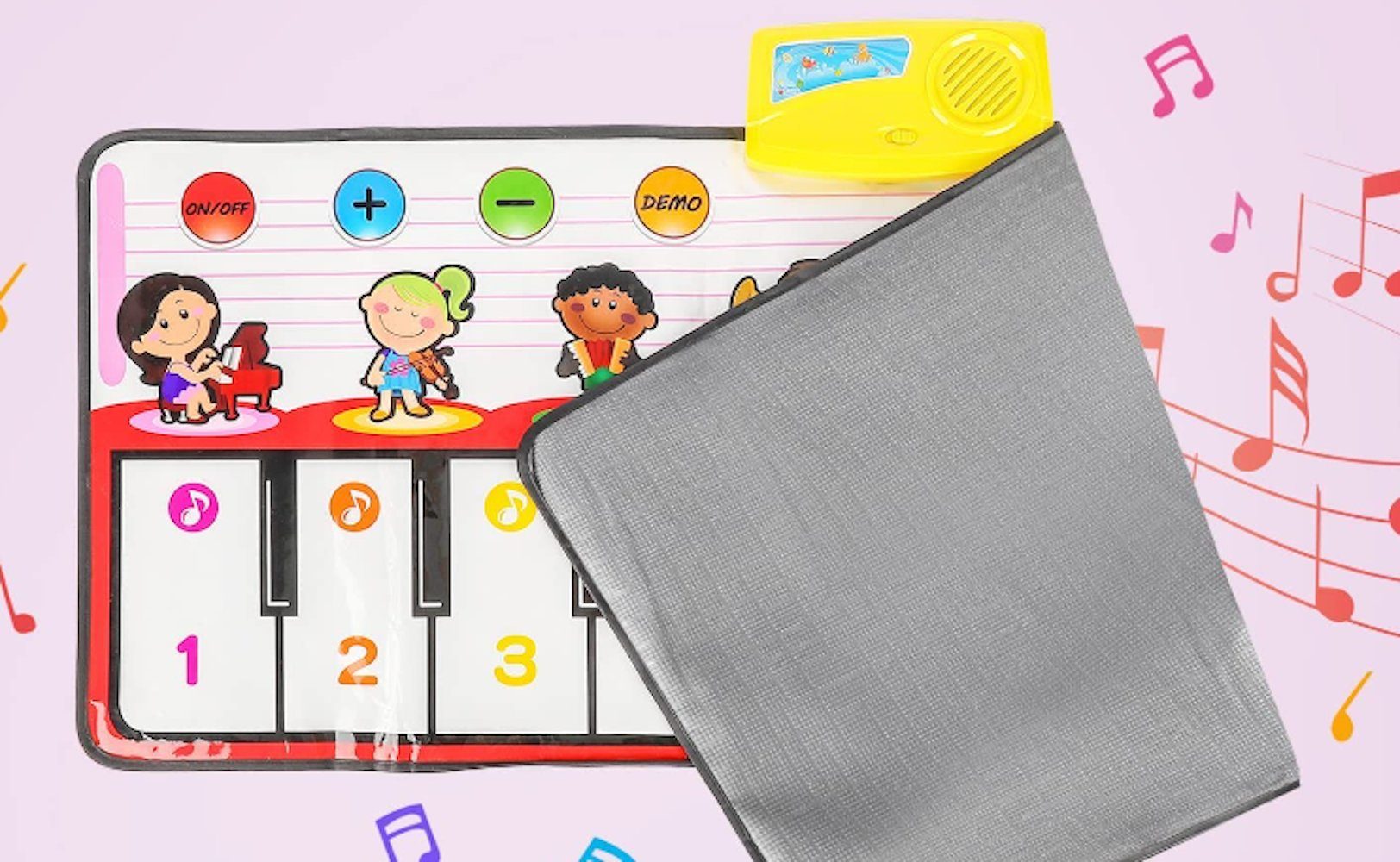 vokarala Musikinstrumentenpedal Spielmatte Kinder Klaviermatte Tanzmatte Musikmatte mit 8 Instrument