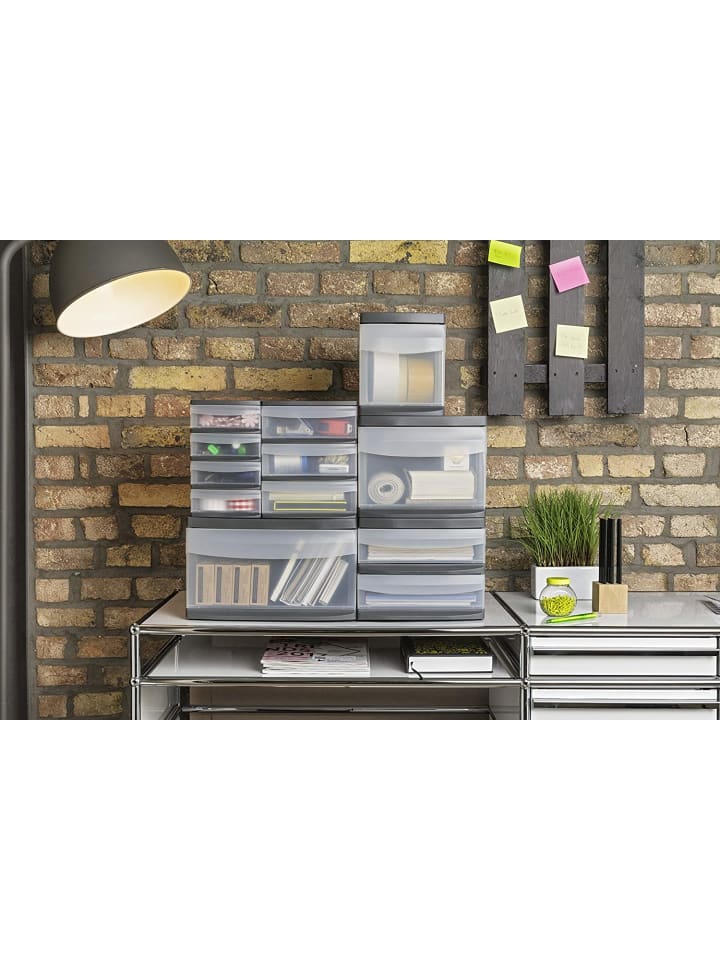 Rotho Systemix Schubladenbox mit 7l Schub, Kunststoff (PP) in Anthrazit günstig kaufen onesize