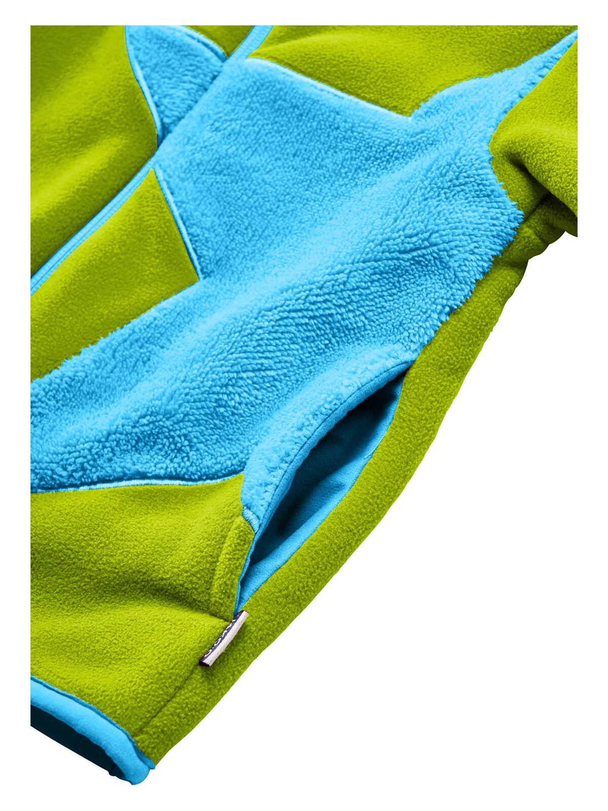 Kuschelfleece Jacke Stern, hellgrün