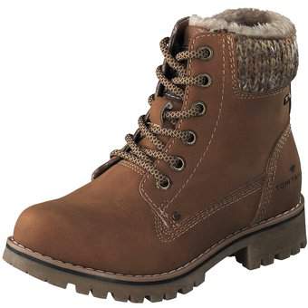 Tom Tailor Schnür Boots in braun