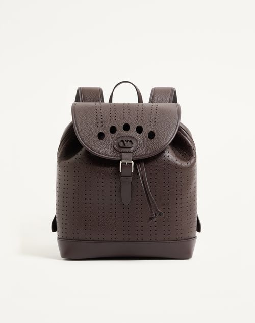 Mochila Valentino Garavani Dottie em couro perfurado