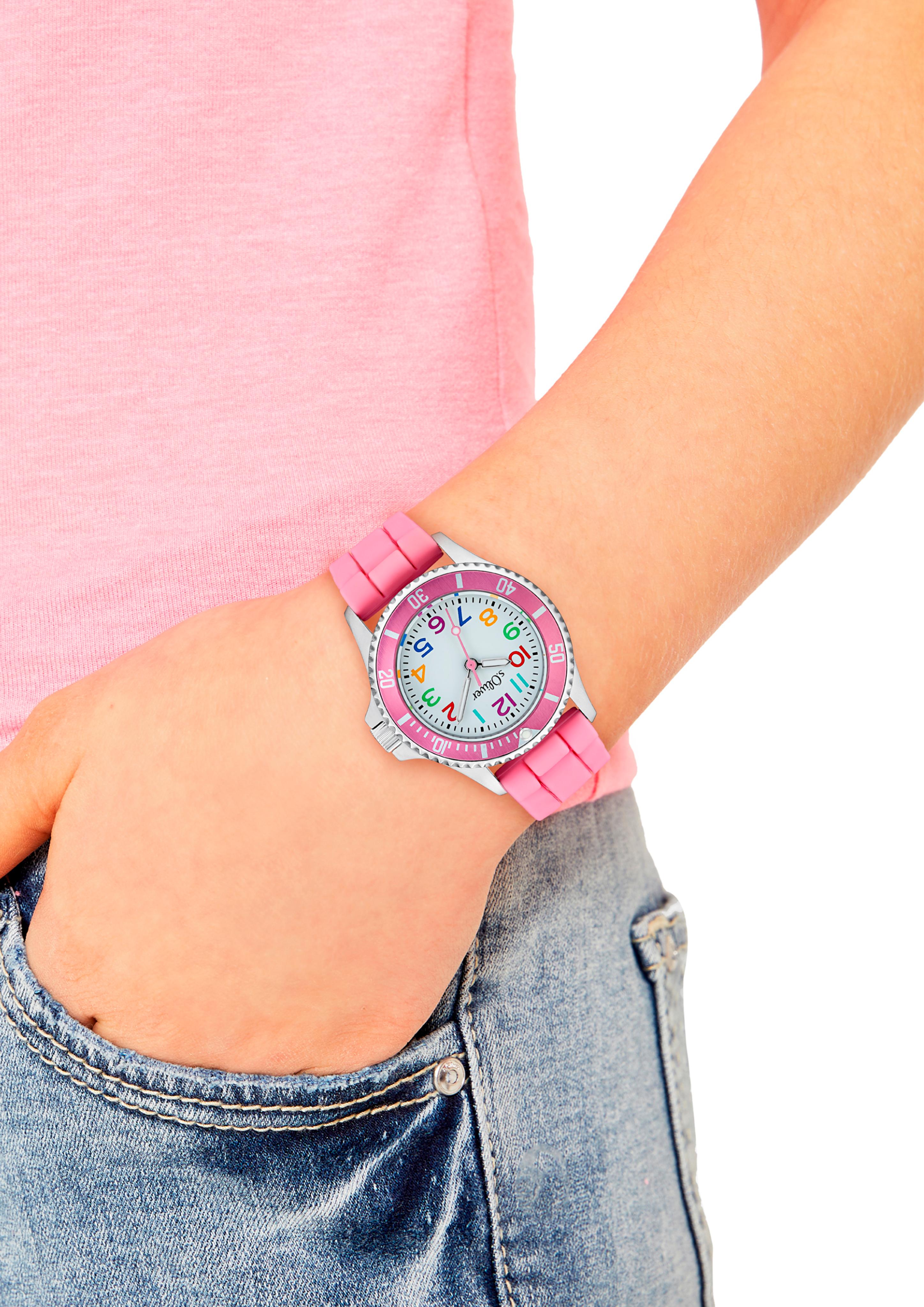 Edelstahluhr mit Silikonband  6006318-46B0