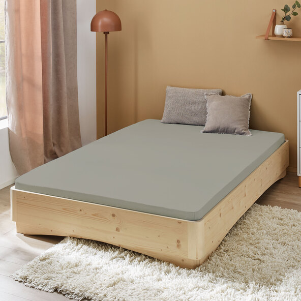 Jersey Spannbetttuch, 140-160 x 200 cm, grau