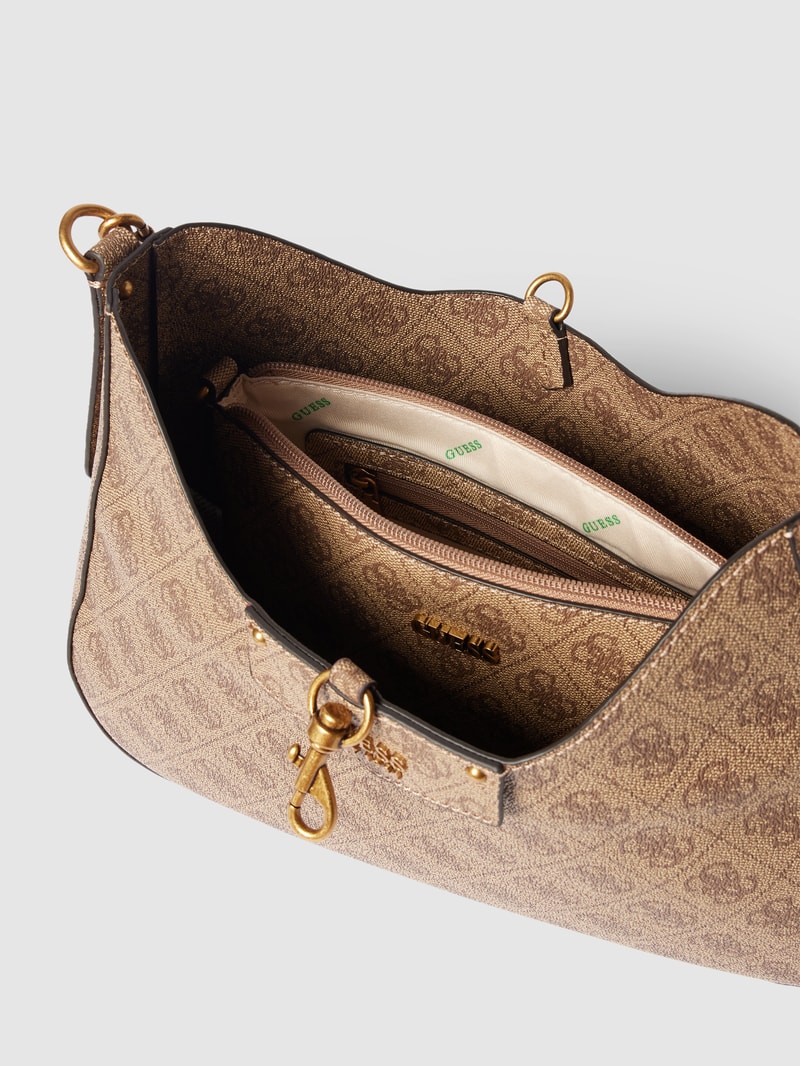 Hobo Bag mit Allover-Print Modell 'BRENTON' in taupe