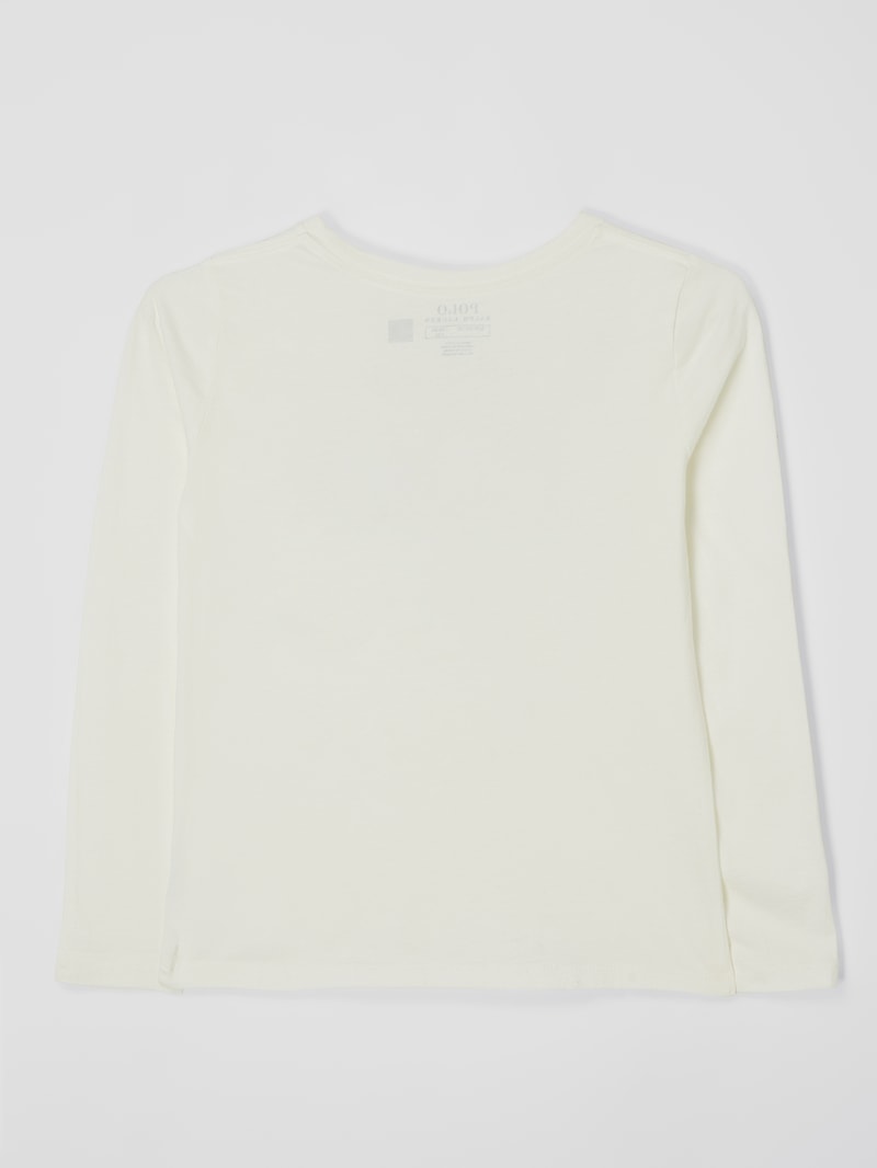 Longsleeve mit 'Polo Bear'-Print in offwhite