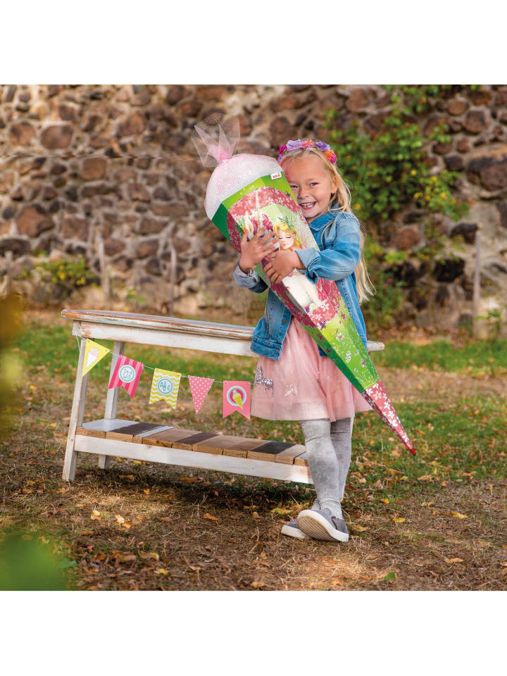 ROTH Schultüte groß Einhornglück 85 cm, Glitter und Glitzerborte in Bunt günstig kaufen onesize