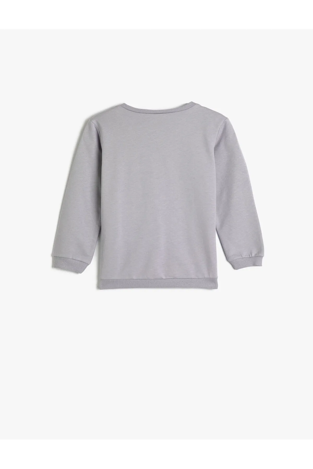 Koton  Sweatshirt aus bedruckter Baumwolle in Roségold mit Rundhalsausschnitt