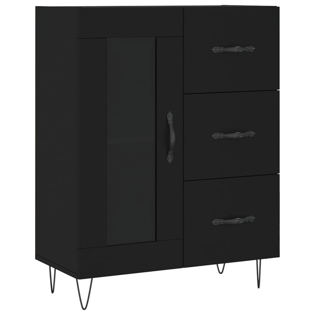 vidaXL Sideboard Highboard Schwarz 69,5x34x180 cm Holzwerkstoff (1 St)