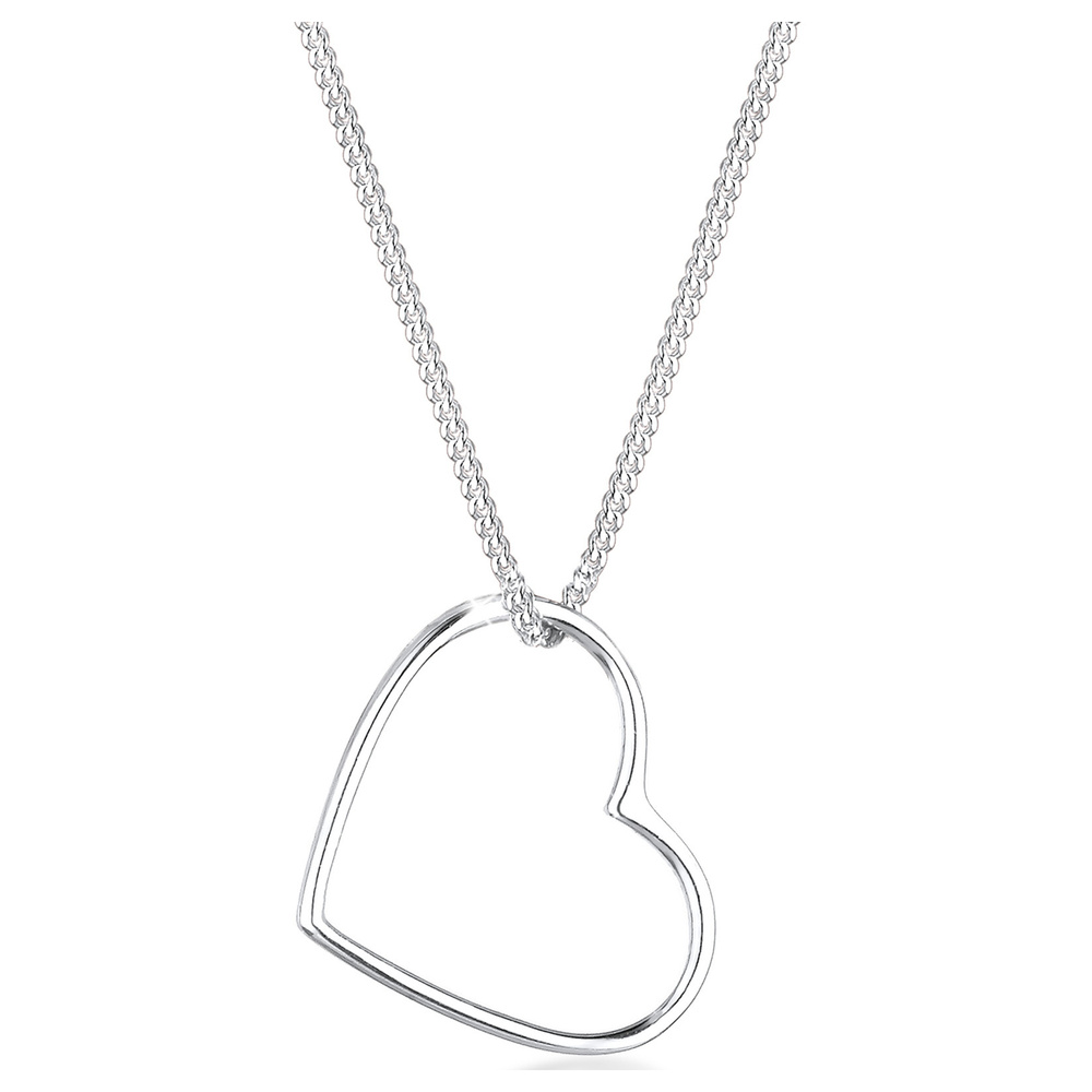 Elli Elli by Julie & Grace Collier Femme Coeur Amour Pendentif Argent, Collier matinée collier