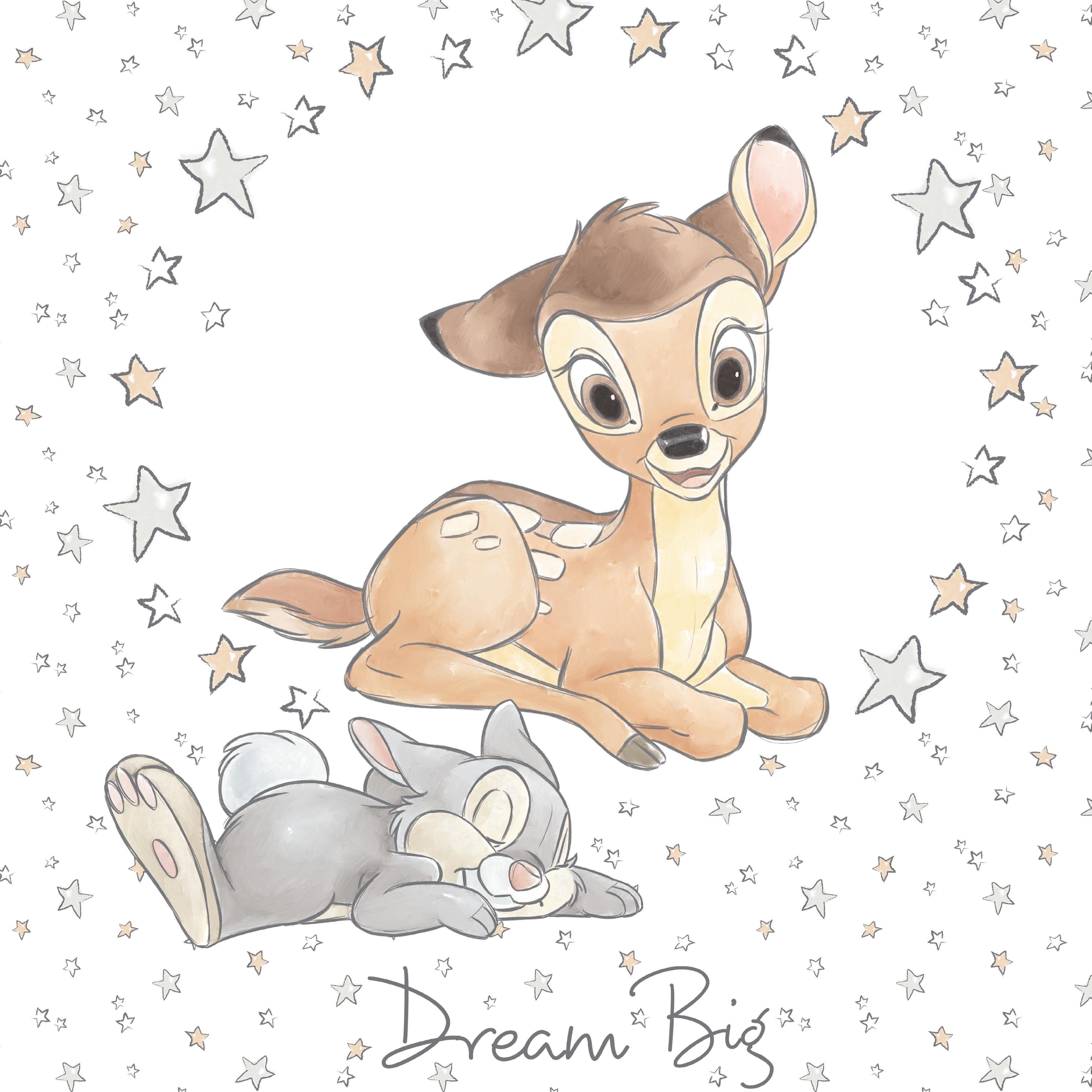Babybettwäsche Bambi und Klopfer 100x135 + 40x60 cm, 100 % Baumwolle, MTOnlinehandel, Flanell / Biber, 2 teilig, 's Rehkitz und Hase für Mädchen und Jungen