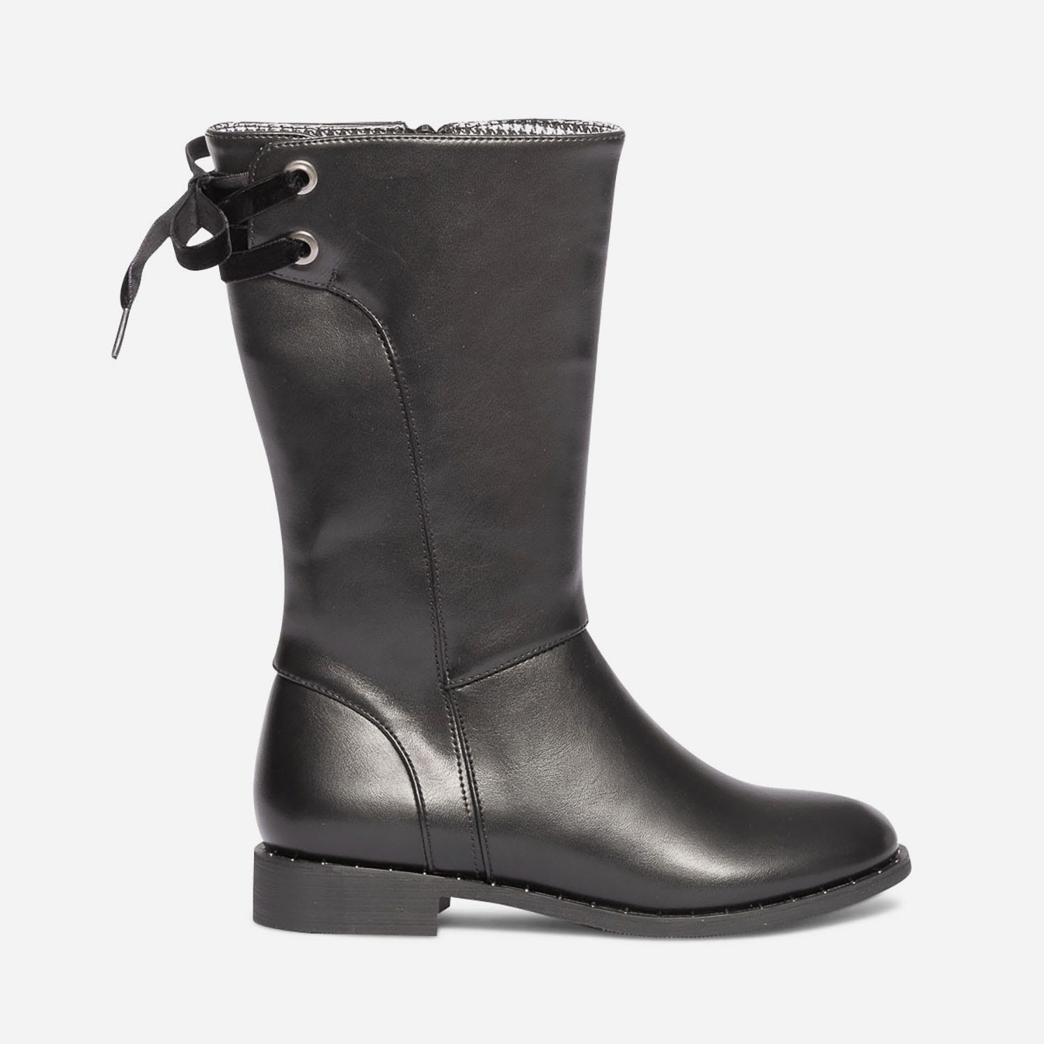 Botte noire avec ruban velours