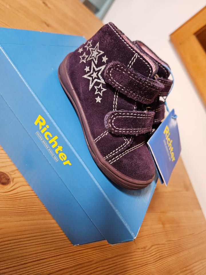 Richter Shoes Leder-Sneakers in Lila/ Silber günstig kaufen 20