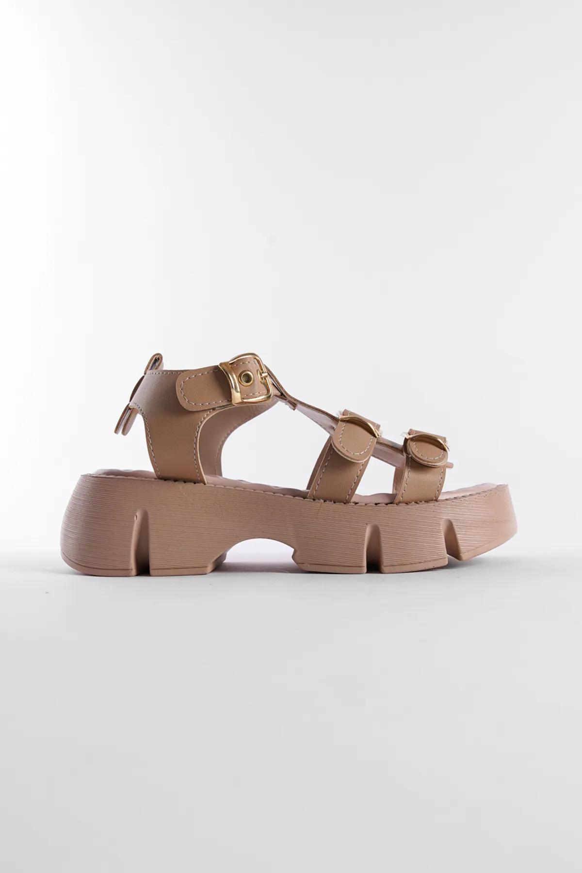 Capone Outfitters  Sandalette - Braun - Blockabsatz