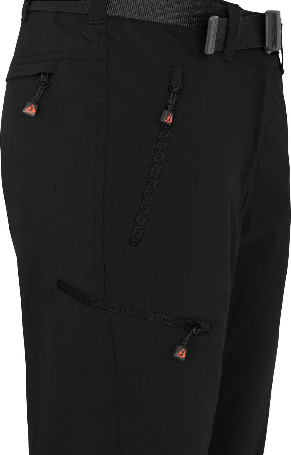 Bergson Outdoorhose TERRA (slim) Damen Winter-Wanderhose, warm gefüttert, elastisch, Normalgrößen, schwarz