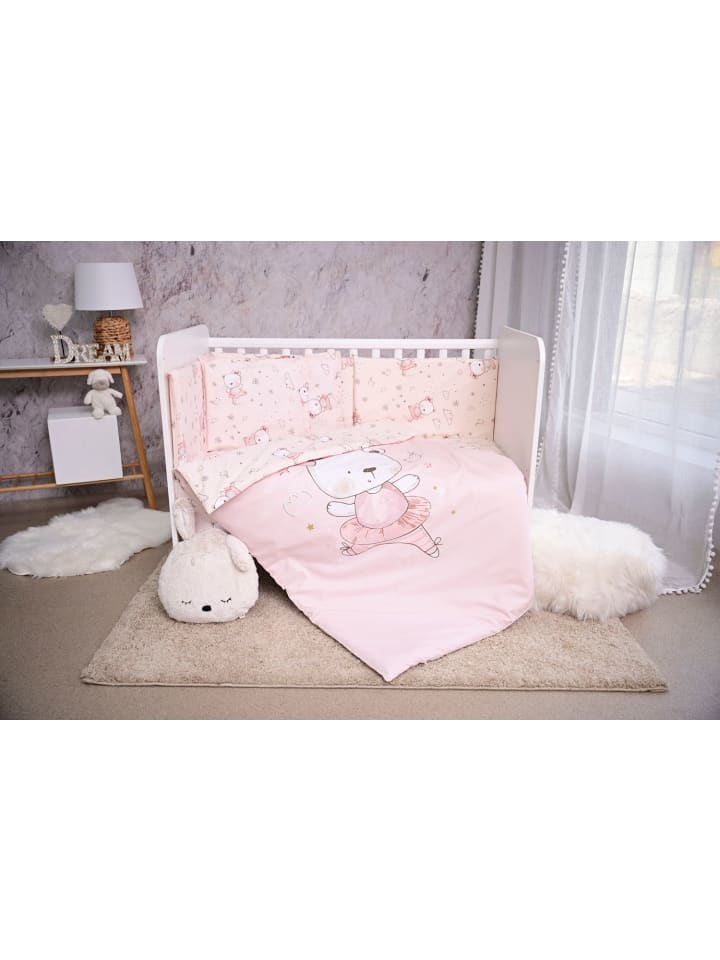 Lorelli Babybettwäsche Set Smile 6-tlg in rosa günstig kaufen onesize