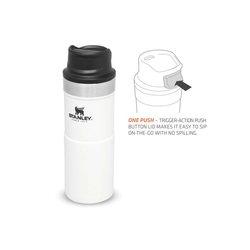 Stanley Thermoflasche, Classic Trigger-Action Travel Mug 12oz \/ 350ml Polar