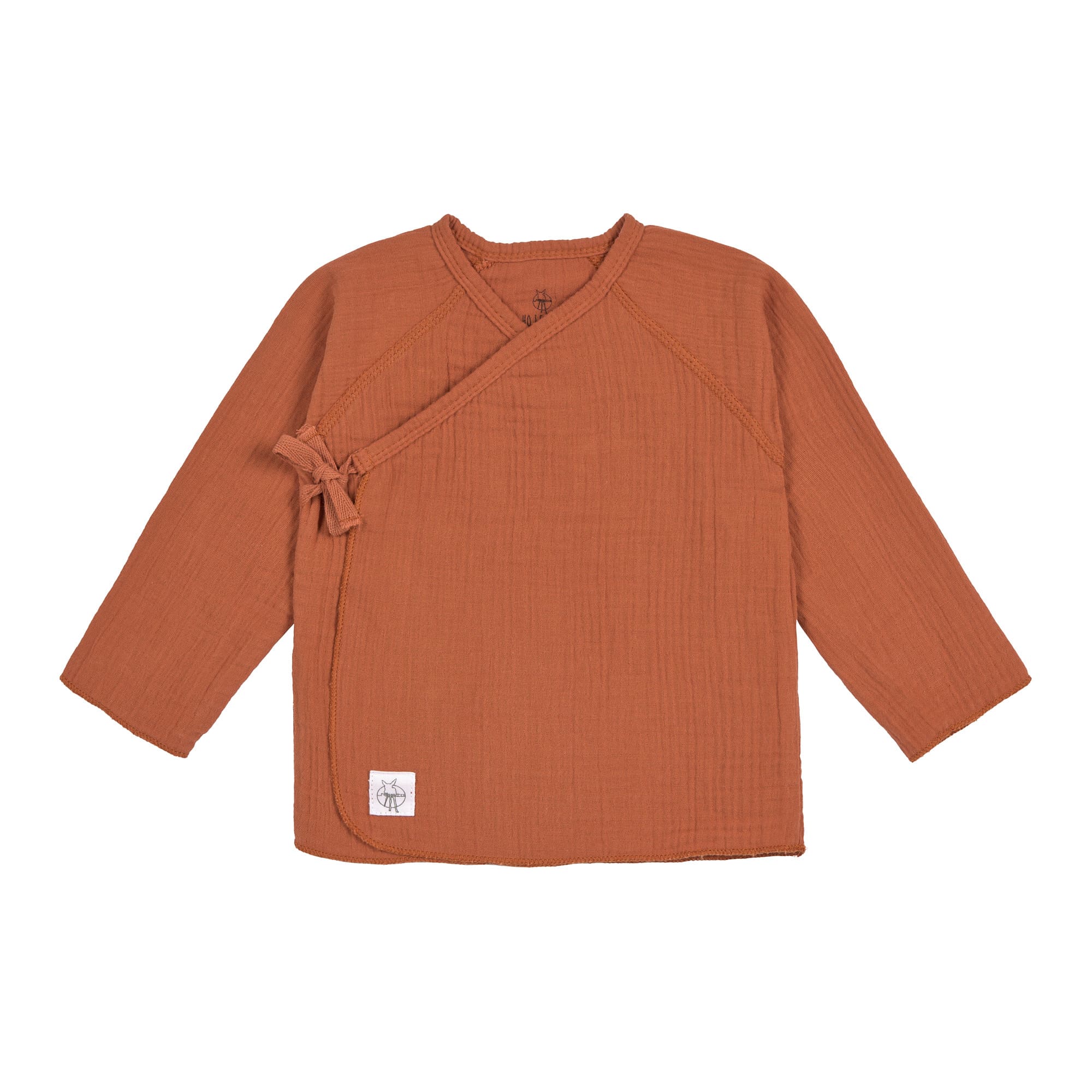 Baby Wickelshirt - Bio Baumwolle, Rostrot