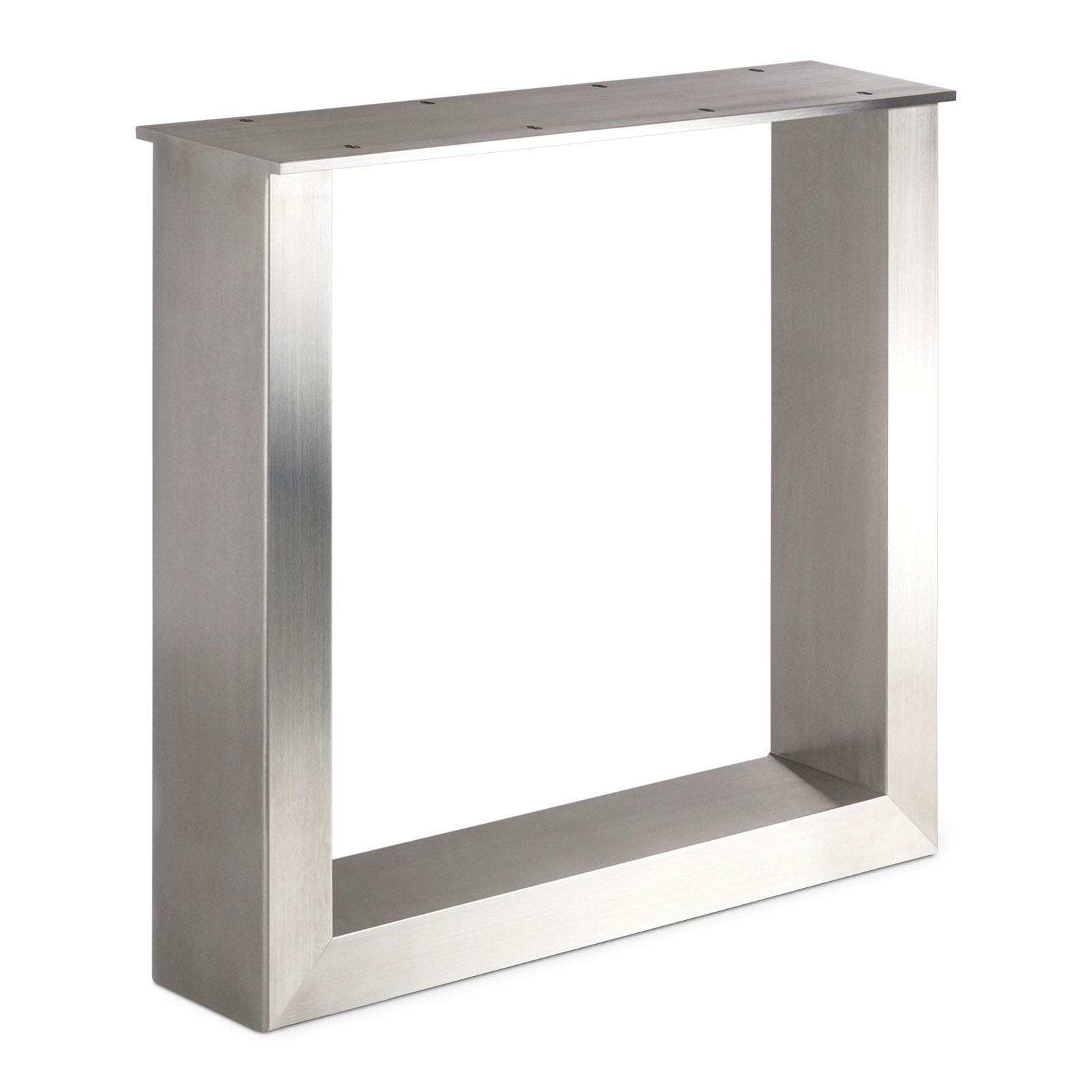 SO-TECH® Tischgestell TAB echt Edelstahl Profil 80 x 40 mm, bis Höhe: 720 mm und Tiefe: 800 mm