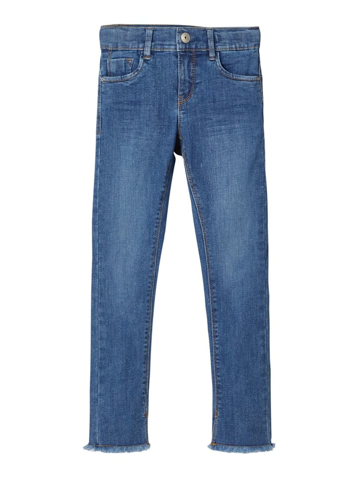 name it Mädchen Cropped Stretch-Jeans in Blau günstig kaufen