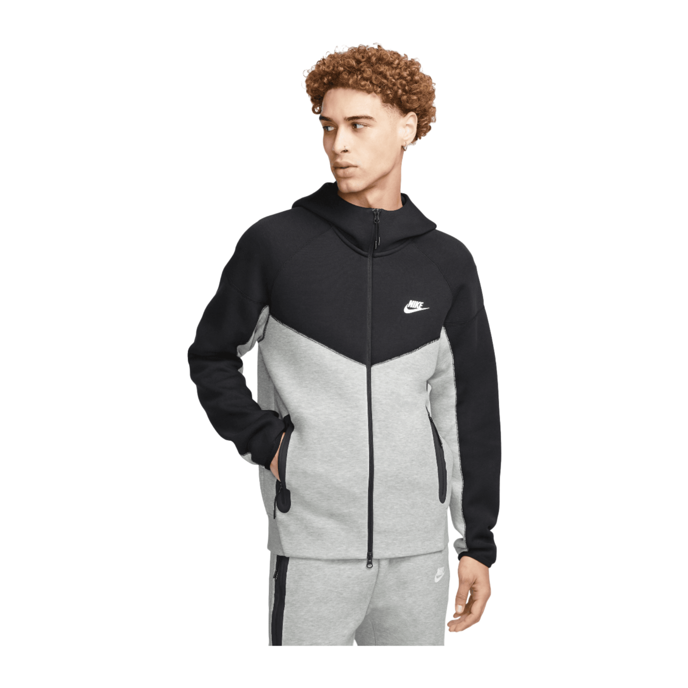 Nike Tech Windrunner Jacke Grau Schwarz Weiss F064