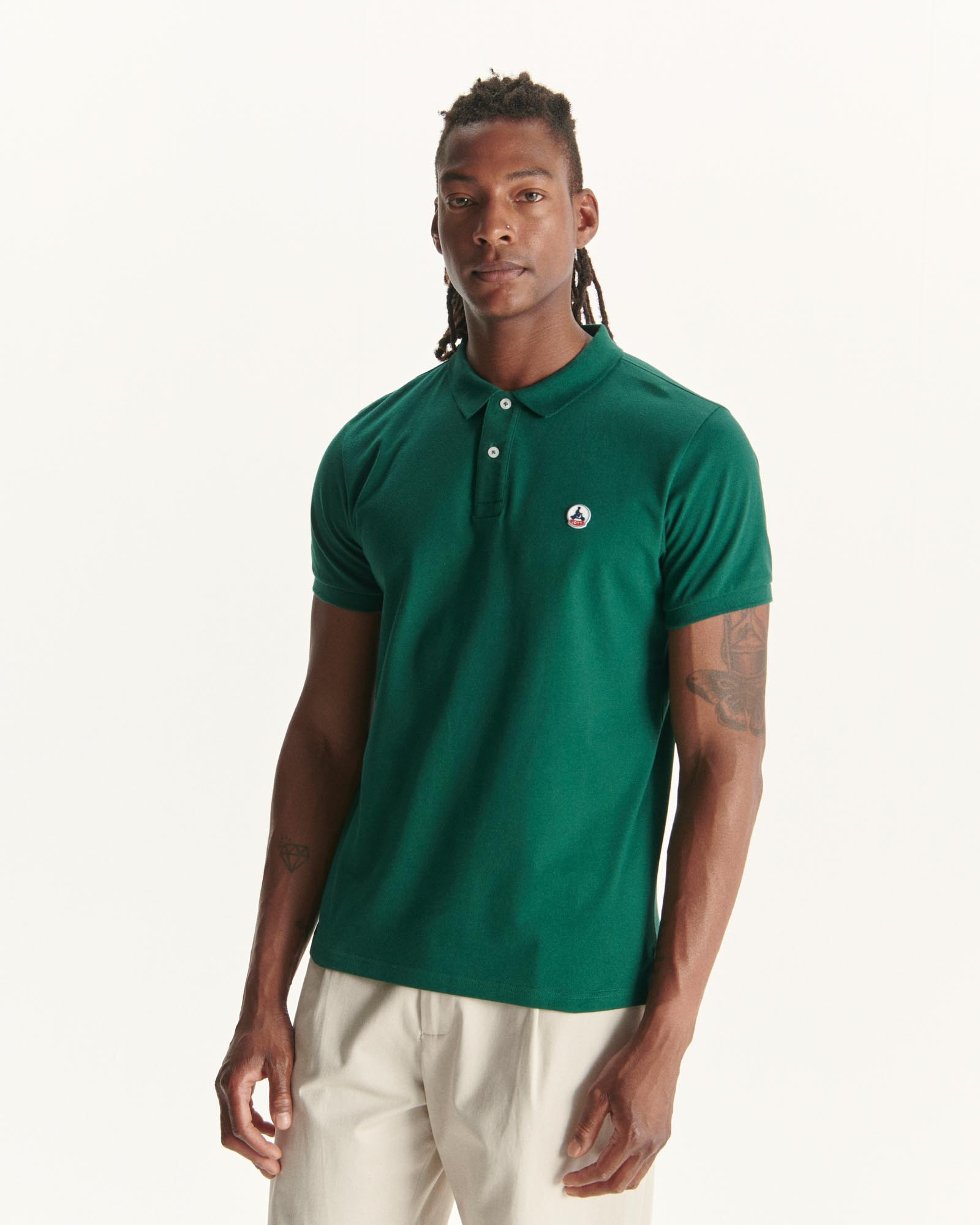 Polo en coton biologique Vert foncé Marbella