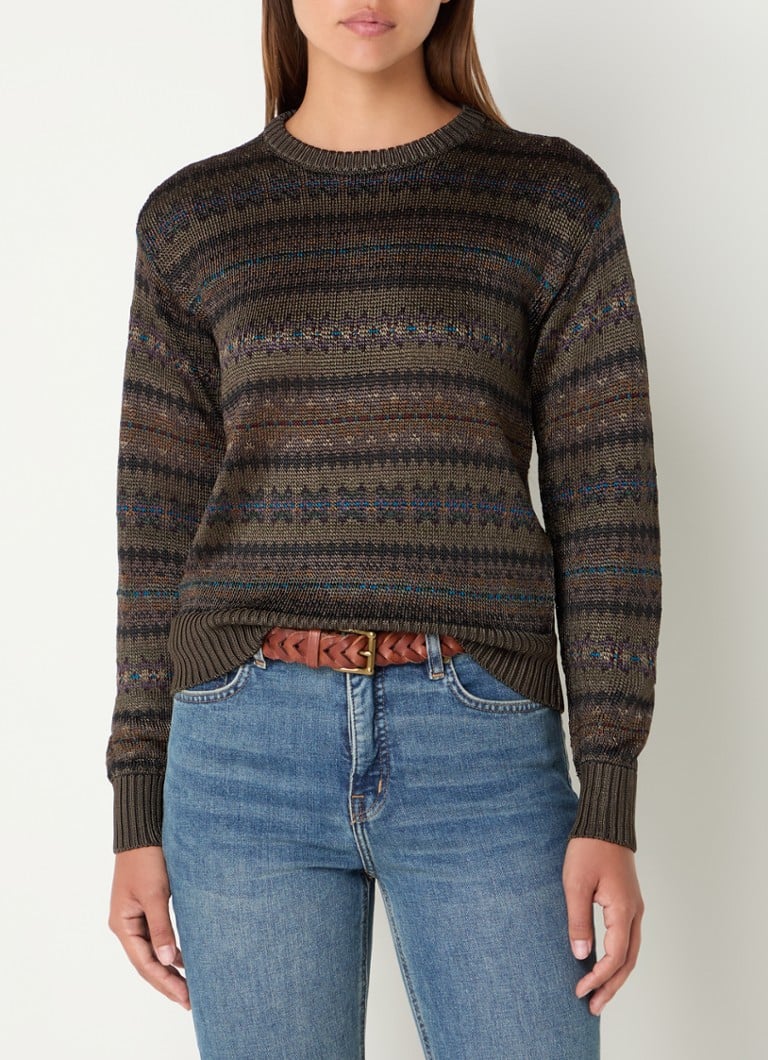 Pulover tricotat gros Ralph Lauren cu model tricotat