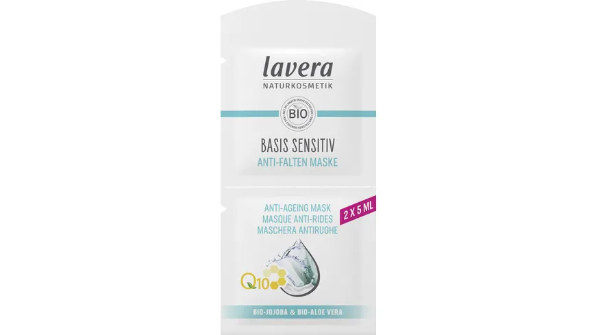 lavera BASIS SENSITIV Anti-Falten Maske Q10 10 ml