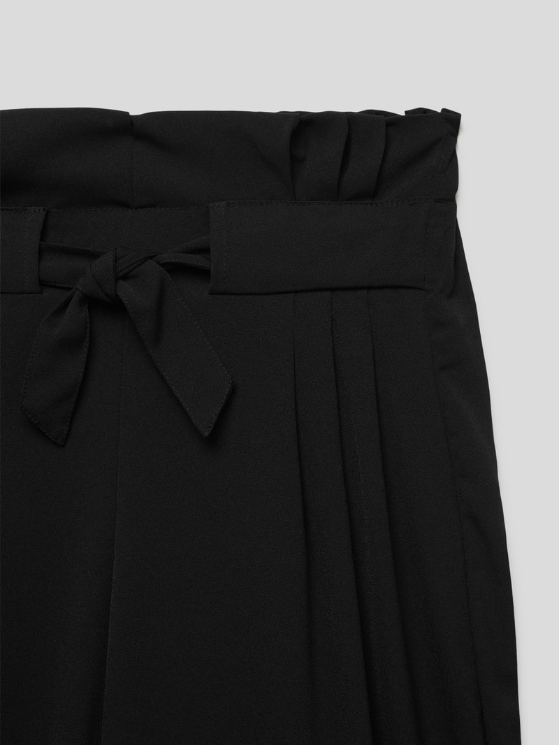 Stoffhose mit Knoten-Detail in schwarz