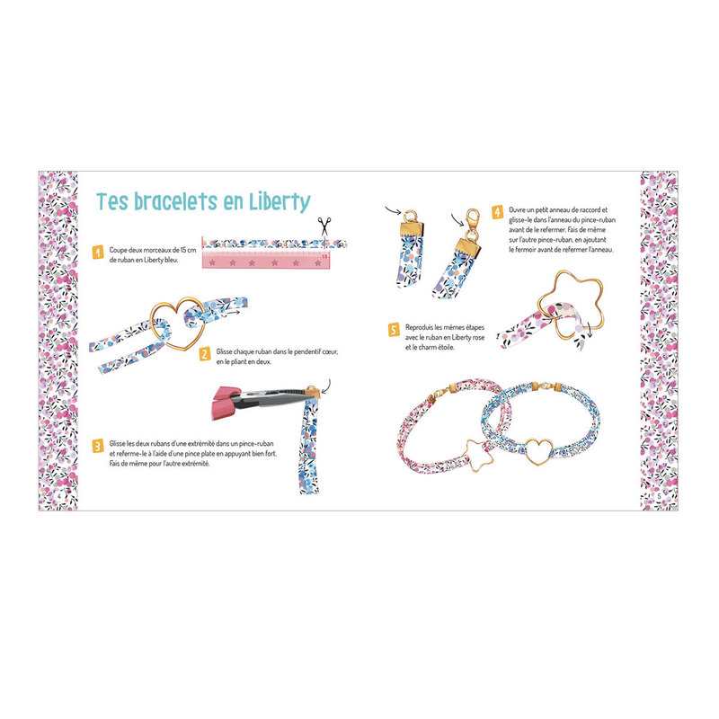 Coffret Mes bijoux d'amitié en liberty - Auzou