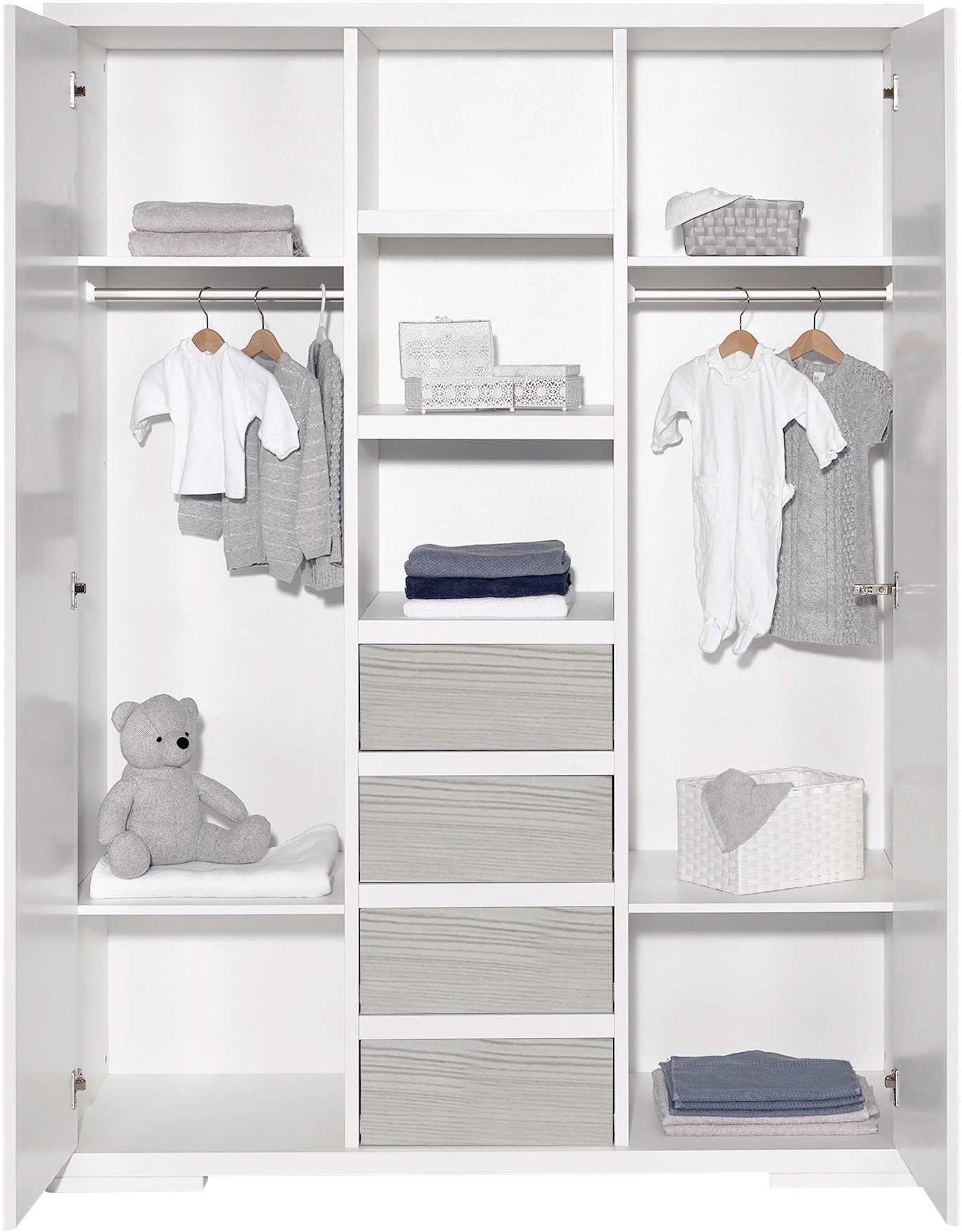 Schardt Babyzimmer-Komplettset Maxx Boathouse, (Set, 3-St., Kinderbett, Schrank, Wickelkommode), Made in Germany; mit Kinderbett, Schrank und Wickelkommode