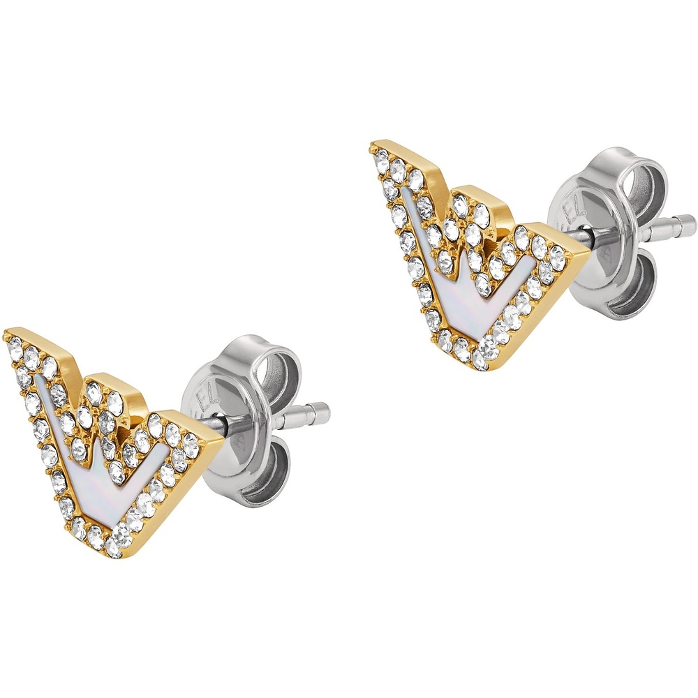 Emporio Armani Boucles d'oreilles à fermoir à poussette Acier inoxydable Boucles d'oreilles