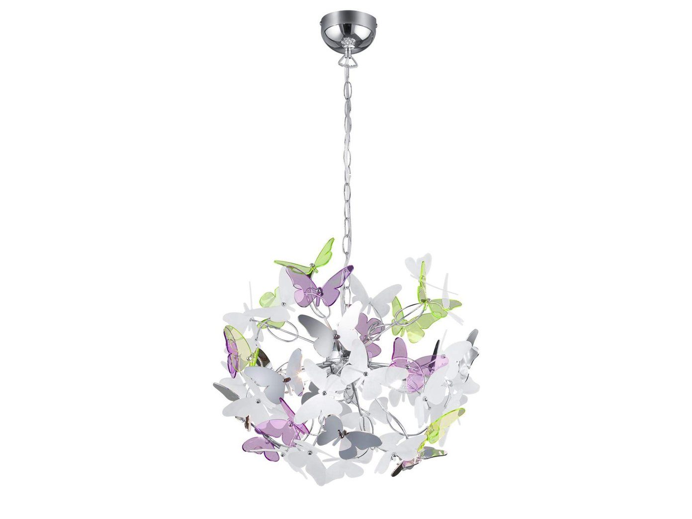 meineWunschleuchte LED Pendelleuchte, Dimmfunktion, LED wechselbar, Warmweiß, ausgefallene Designer-lampe hängend über-n Esstisch & Bett Bunt, Ø50cm