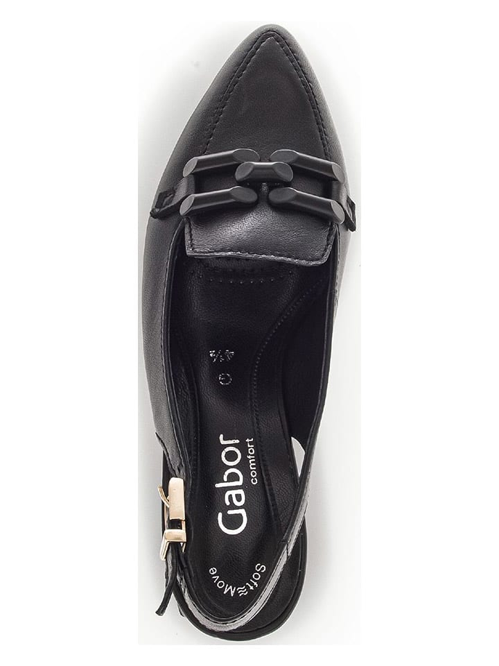 Gabor Leder-Slingpumps  in Schwarz günstig kaufen