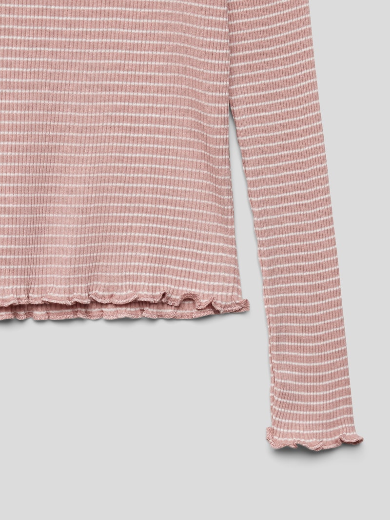 Longsleeve mit Streifenmuster in hellrosa