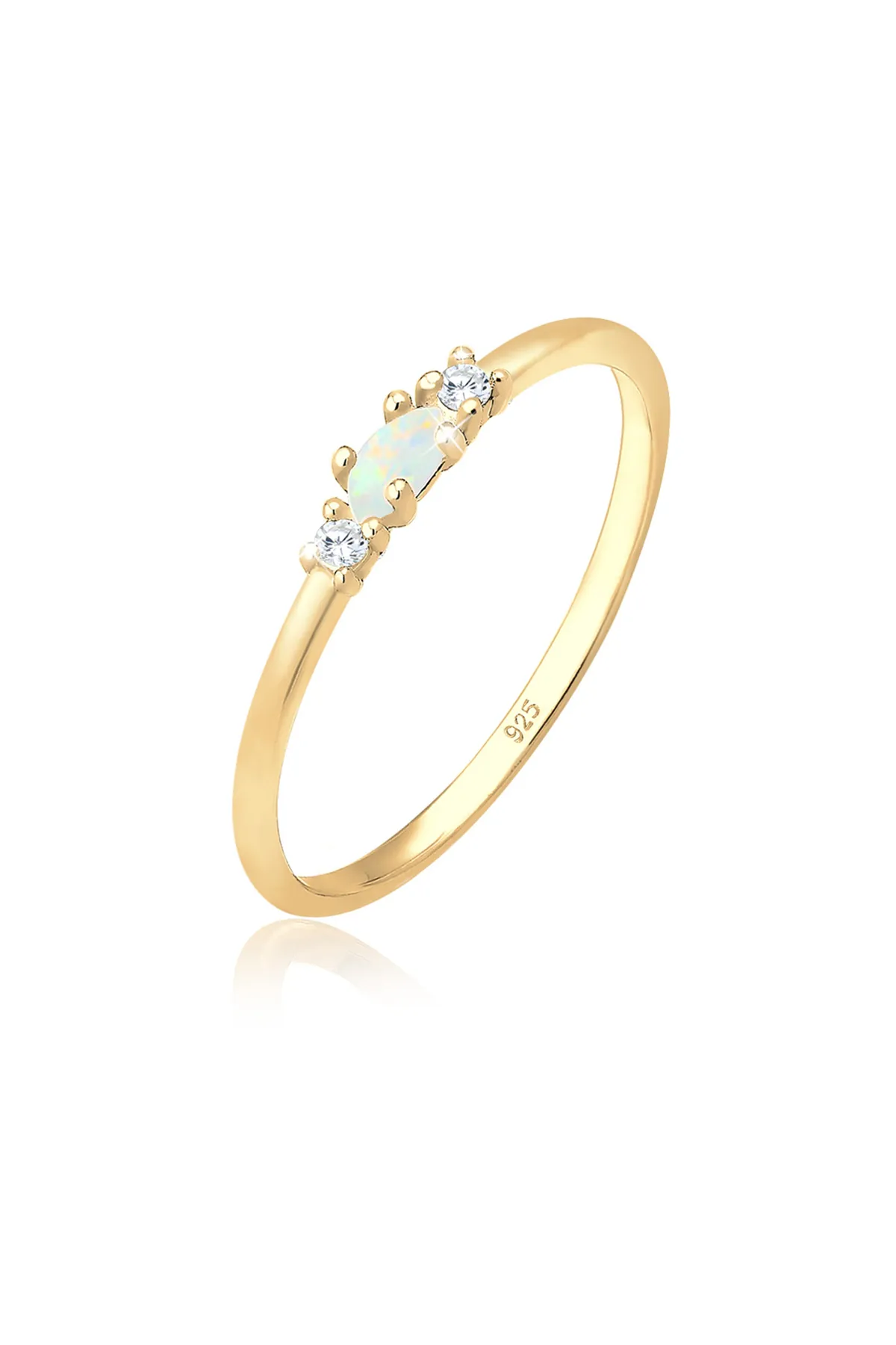 ELLI  Ring Vintage Opal Zirkonia 925 Sterling Silber