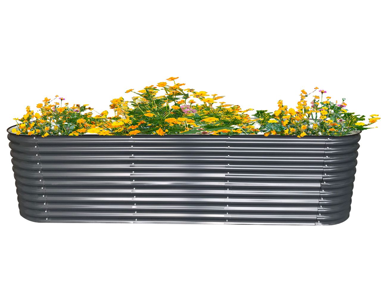Powertec Garden Stahl Oval Hochbeet XXL - Anthrazit