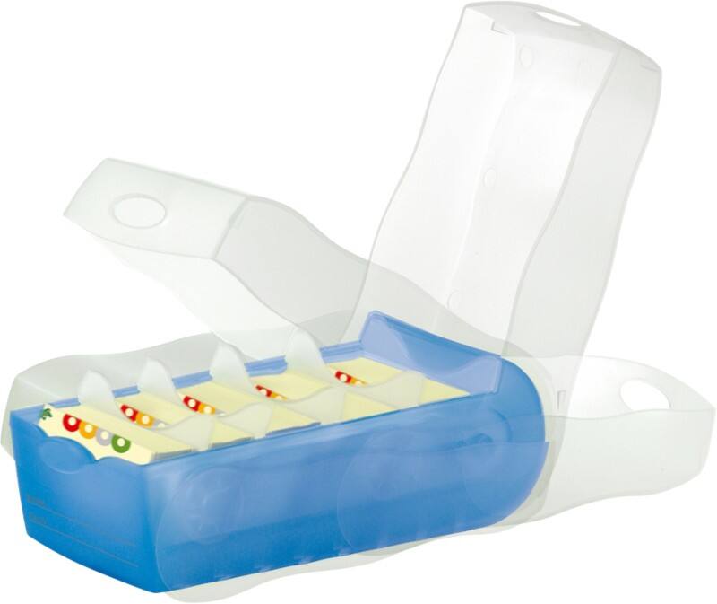 HAN Kroko Karteikarten Box A8 PP (Polypropylen) 500 Karten Blau