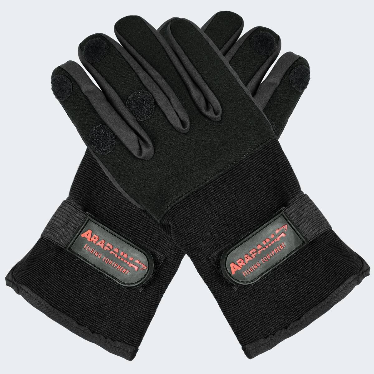 Arapaima Fishing Equipment BlackGrey Neopren Angelhandschuhe