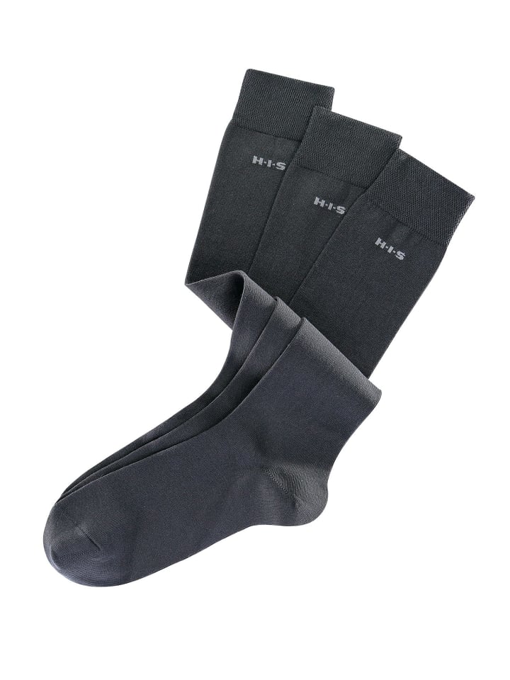H.I.S Kniestrümpfe in 3x schwarz günstig kaufen