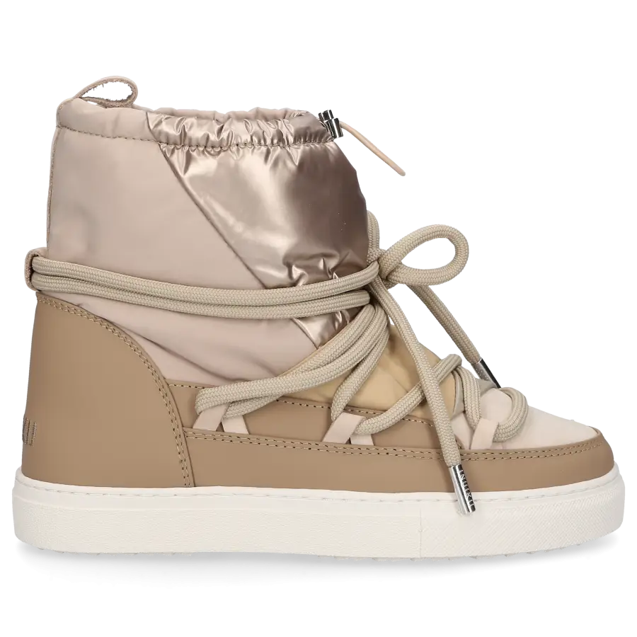 INUIKII - Snowboots PUFFER LOW Materialmix - beige