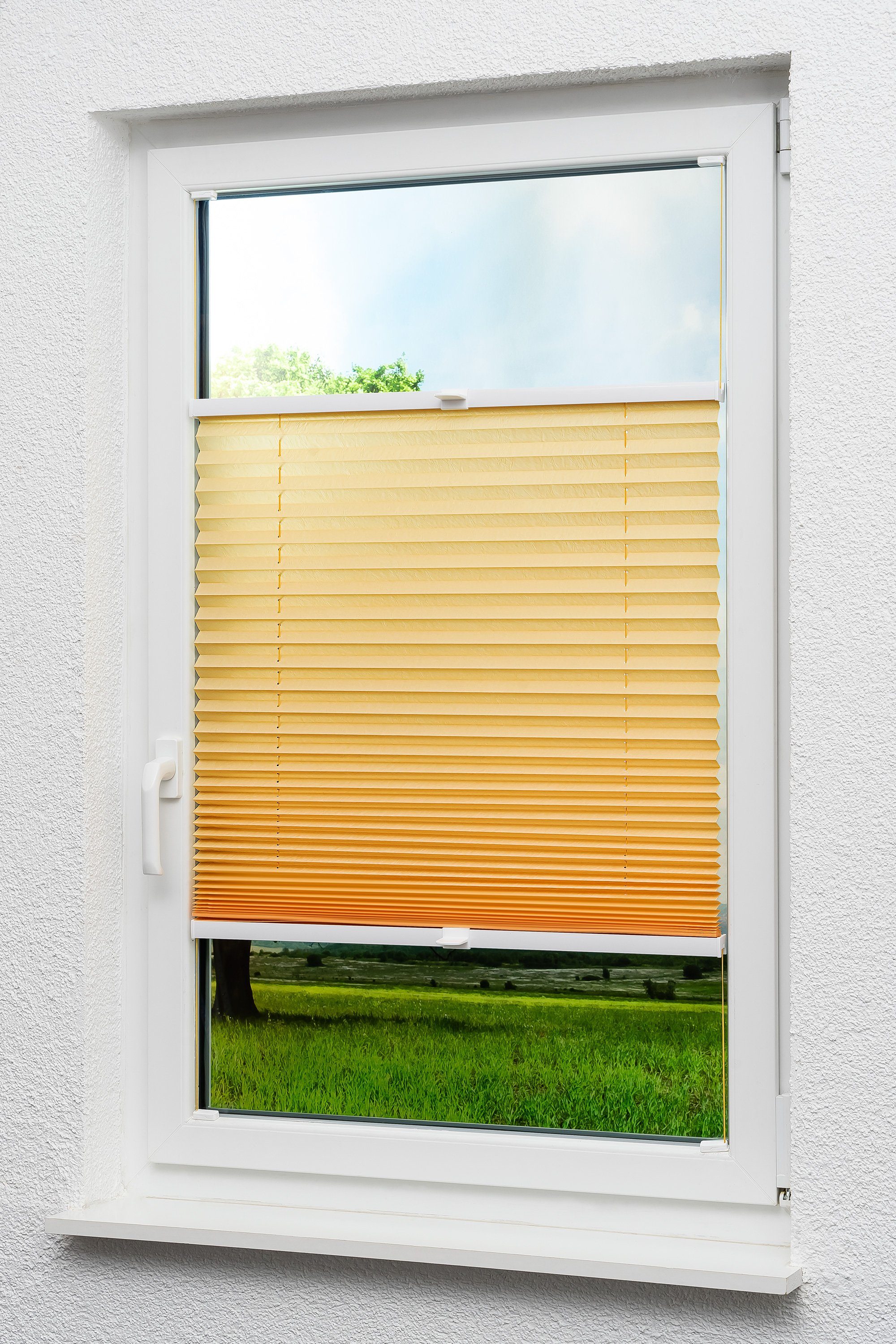 Plissee Crush Tageslicht, LYSEL®, blickdicht, HxB 130x50cm