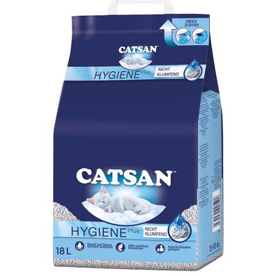 18 l Catsan Katzenstreu + 2 x 350 g Dreamies Snacks zum Sonderpreis!
